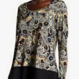 Karen Kane Paisley-print Blouse Size Medium EUC
